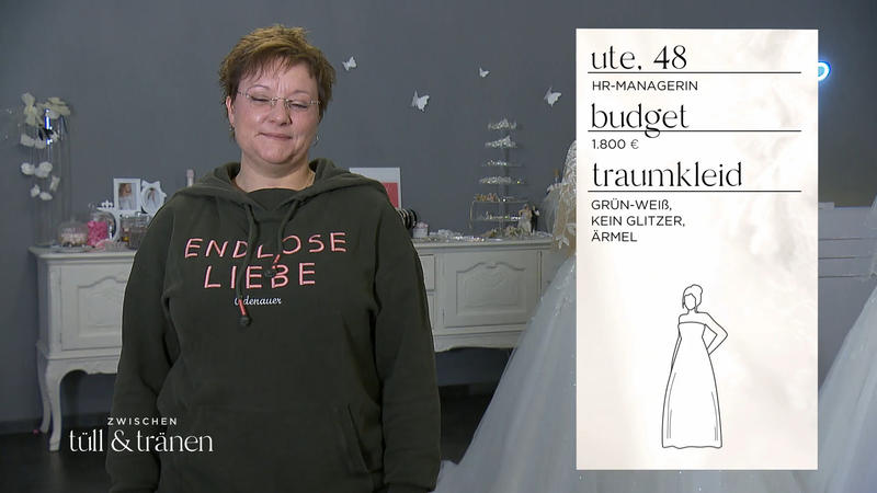 Ute möchte in der Farbe der Hoffnung heiraten