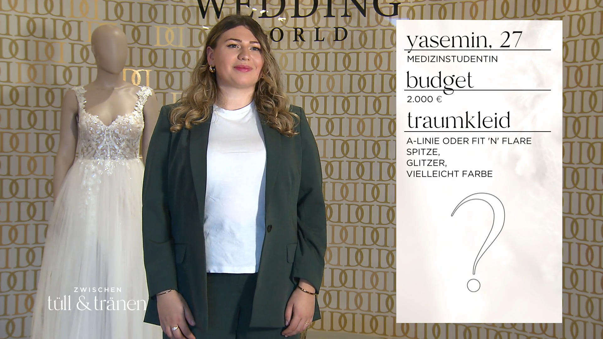 Braut Yasemin kann zwischen 1.000 Kleidern wählen