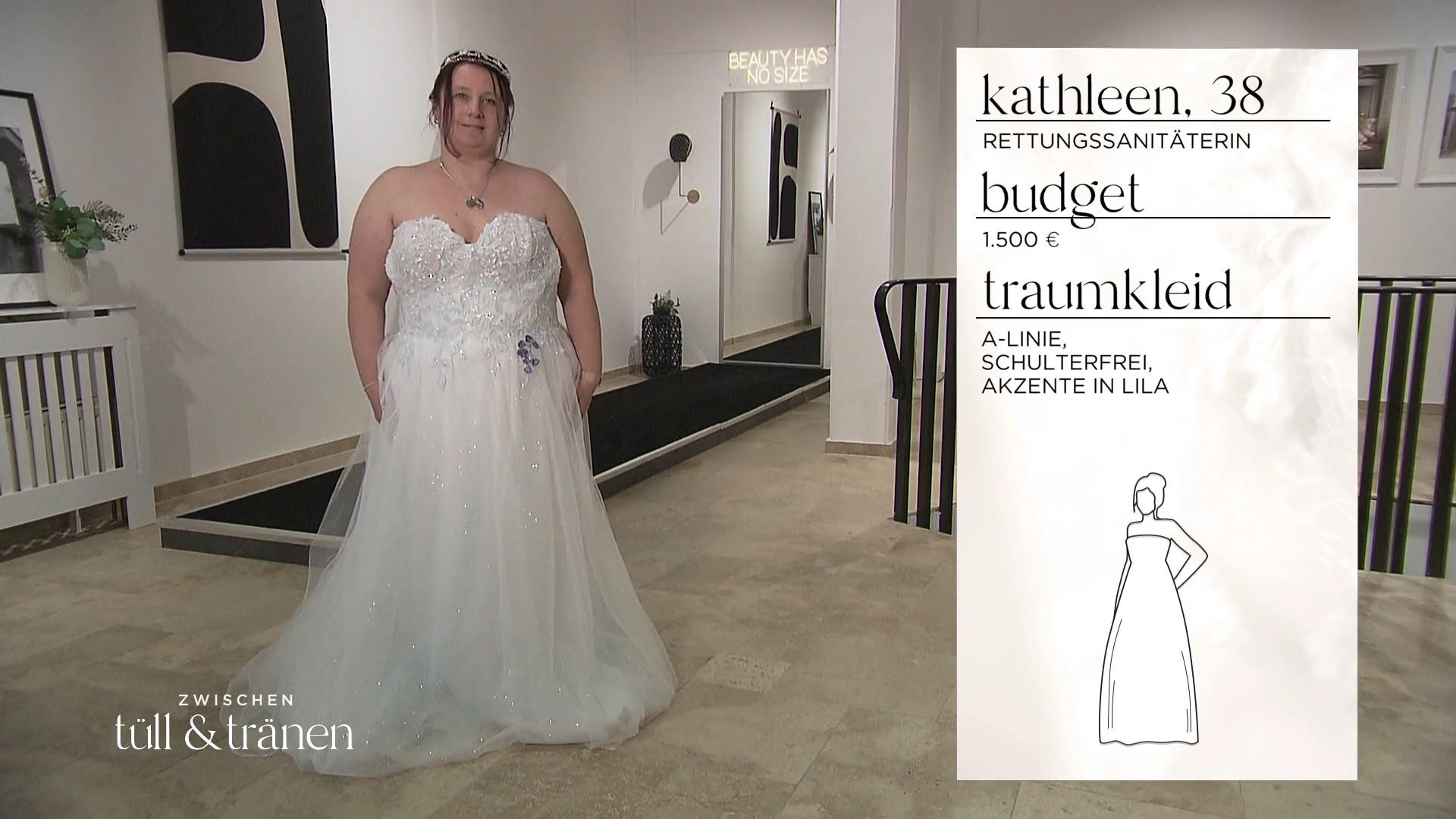 Kathleen hat ihre Hochzeitsrobe gefunden