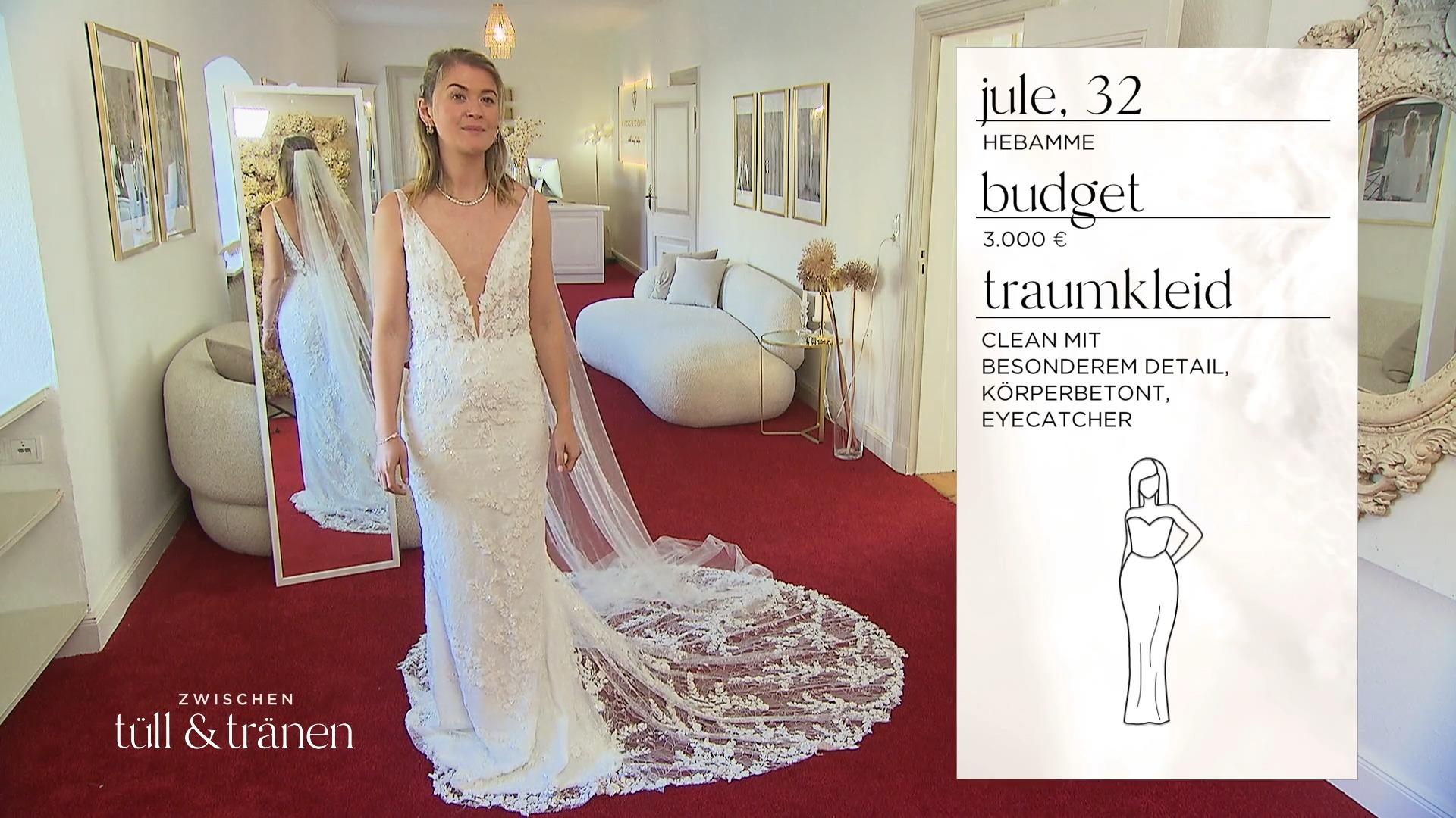 Sie wird im Kleid mit Spitze heiraten!