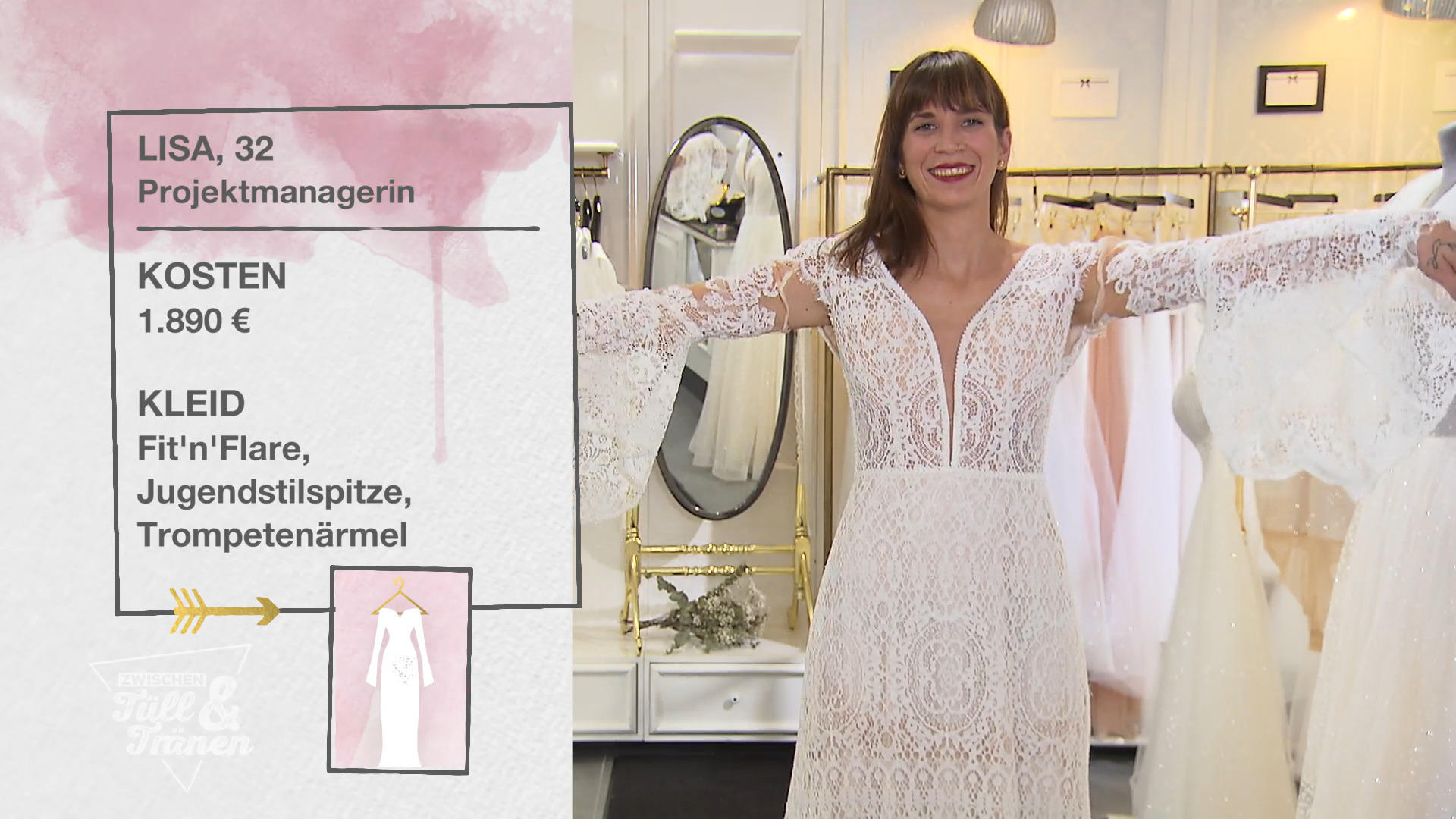 Lisas Traumkleid soll eine persönliche Note bekommen