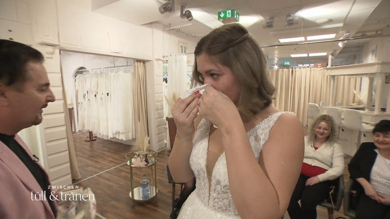 Braut Natalia kommen die Tränen
