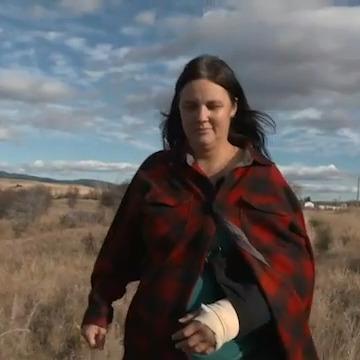 Sabrina tritt ein Pferd