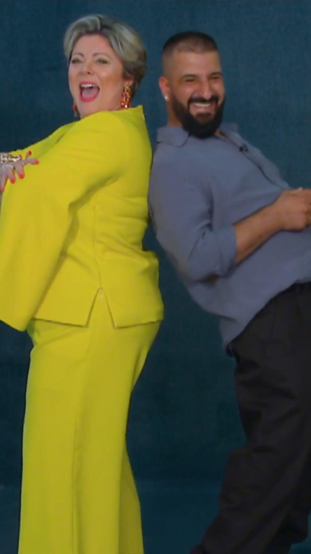 Vanessa Huber auf Tuchfühlung