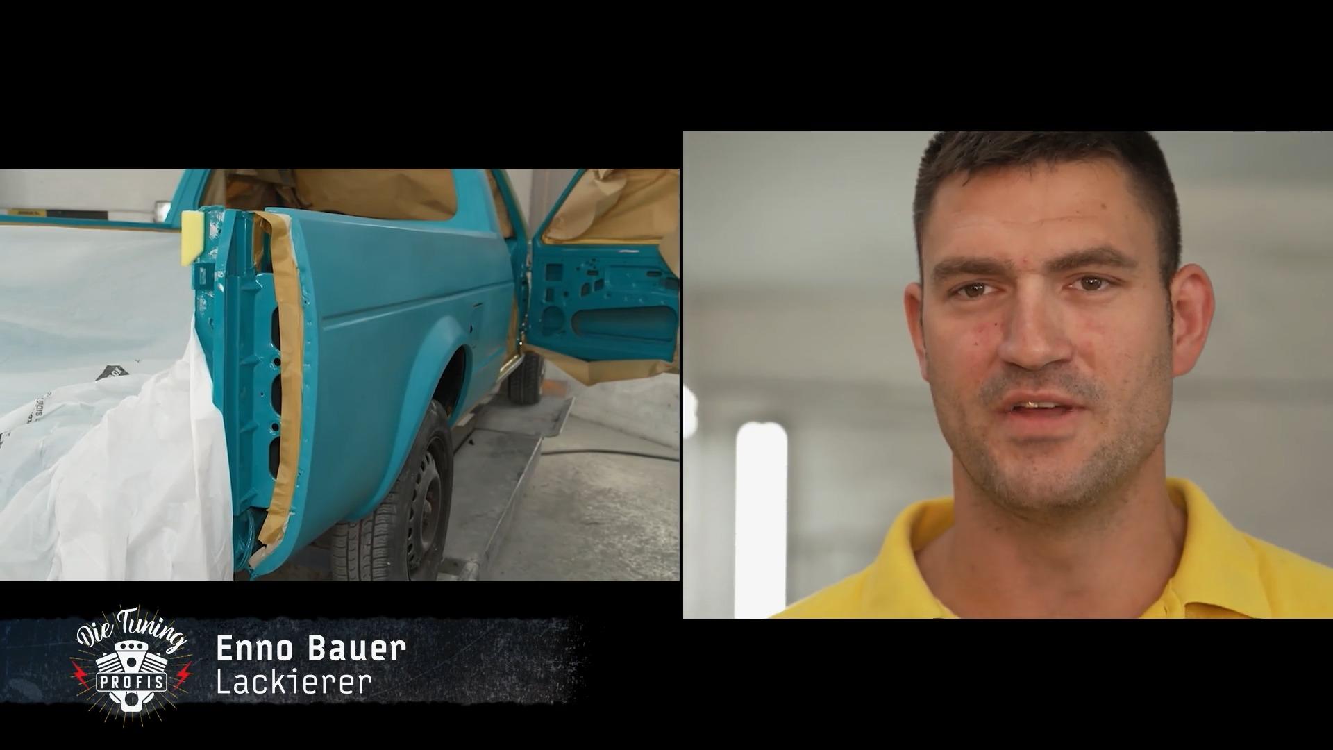 Enno verpasst Stephies Caddy ein neues Gesicht