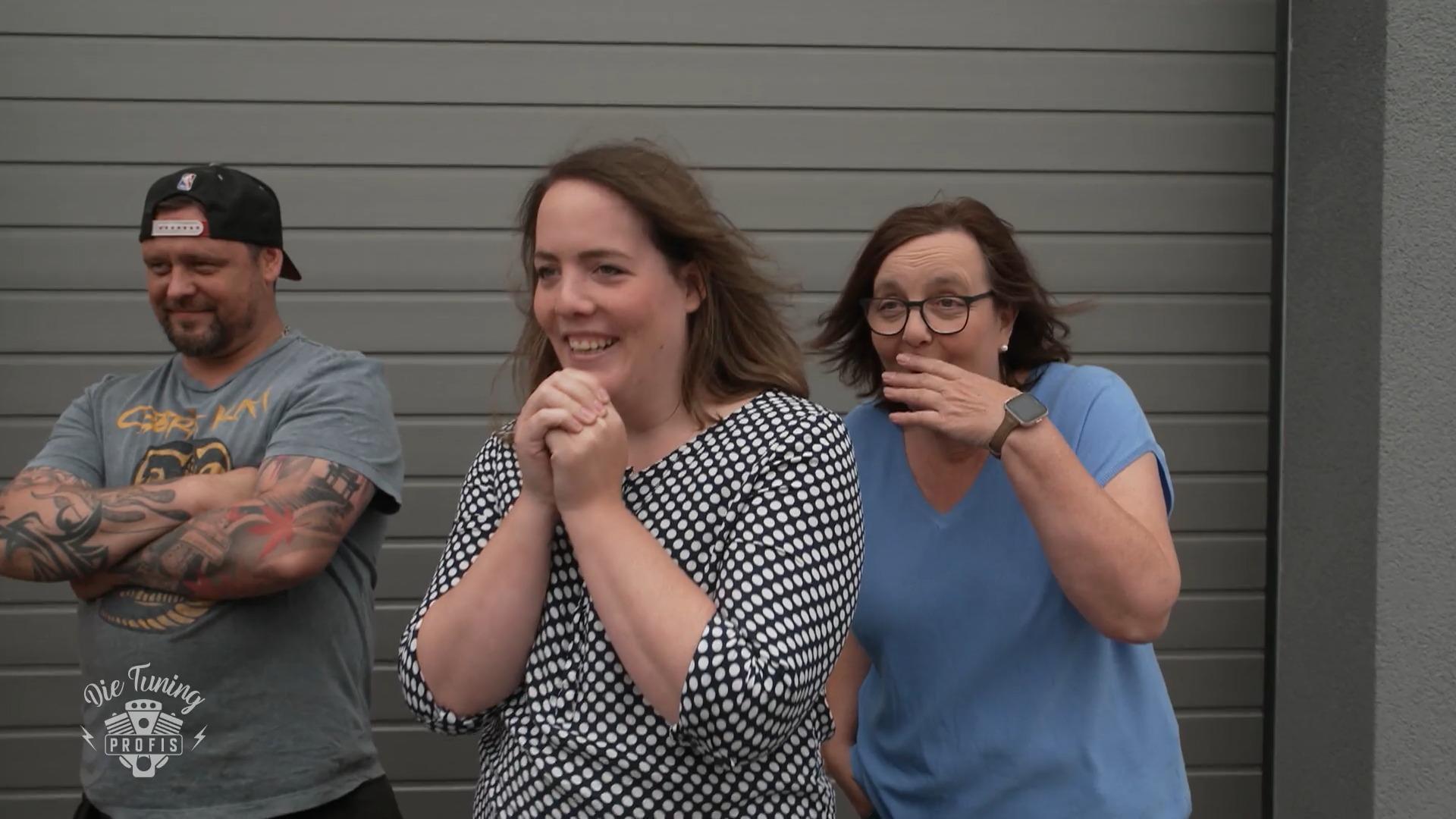 Der große Moment für Stephanie und Mama Doris