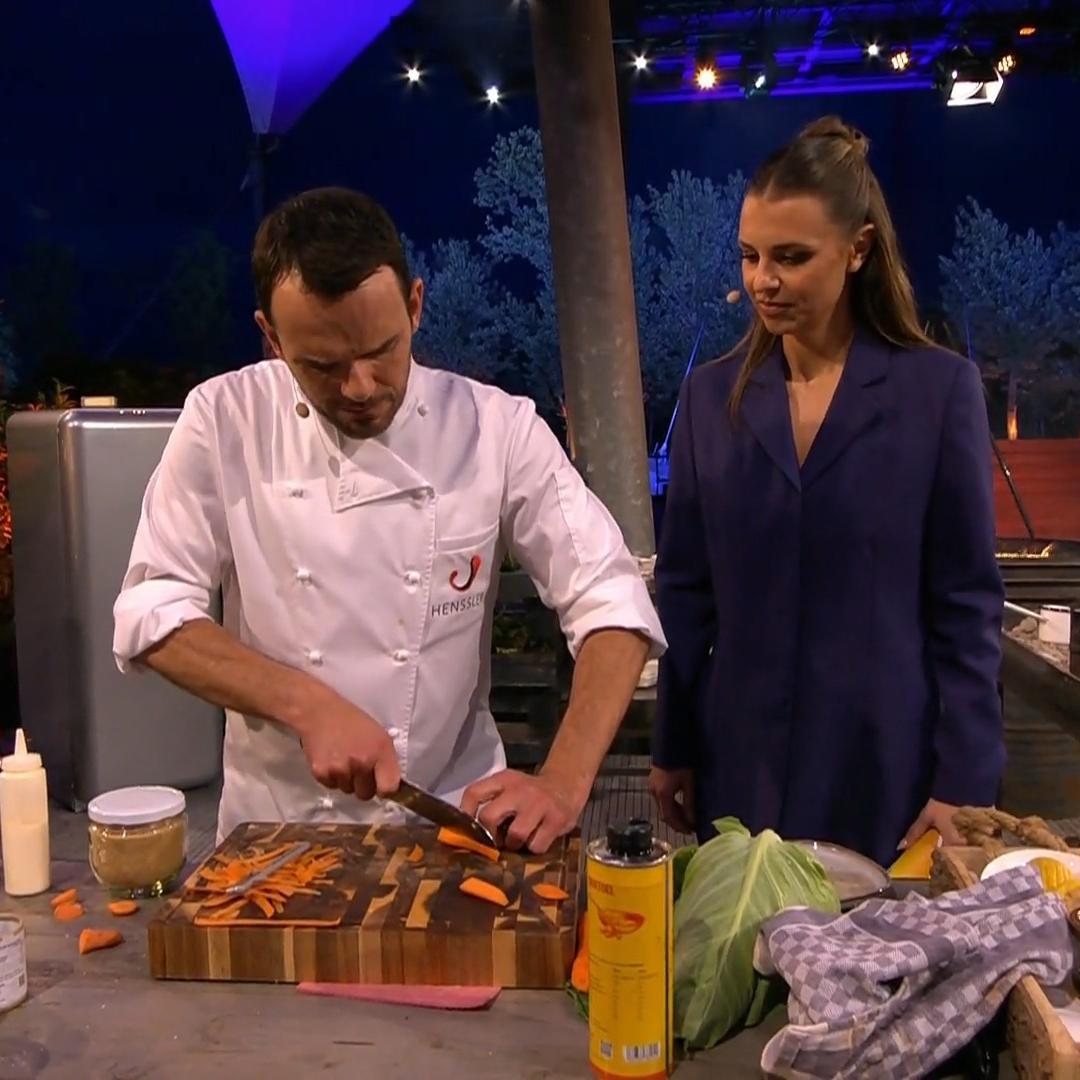 So hat sie Calvin Kleinen zu "Grill den Henssler" überredet