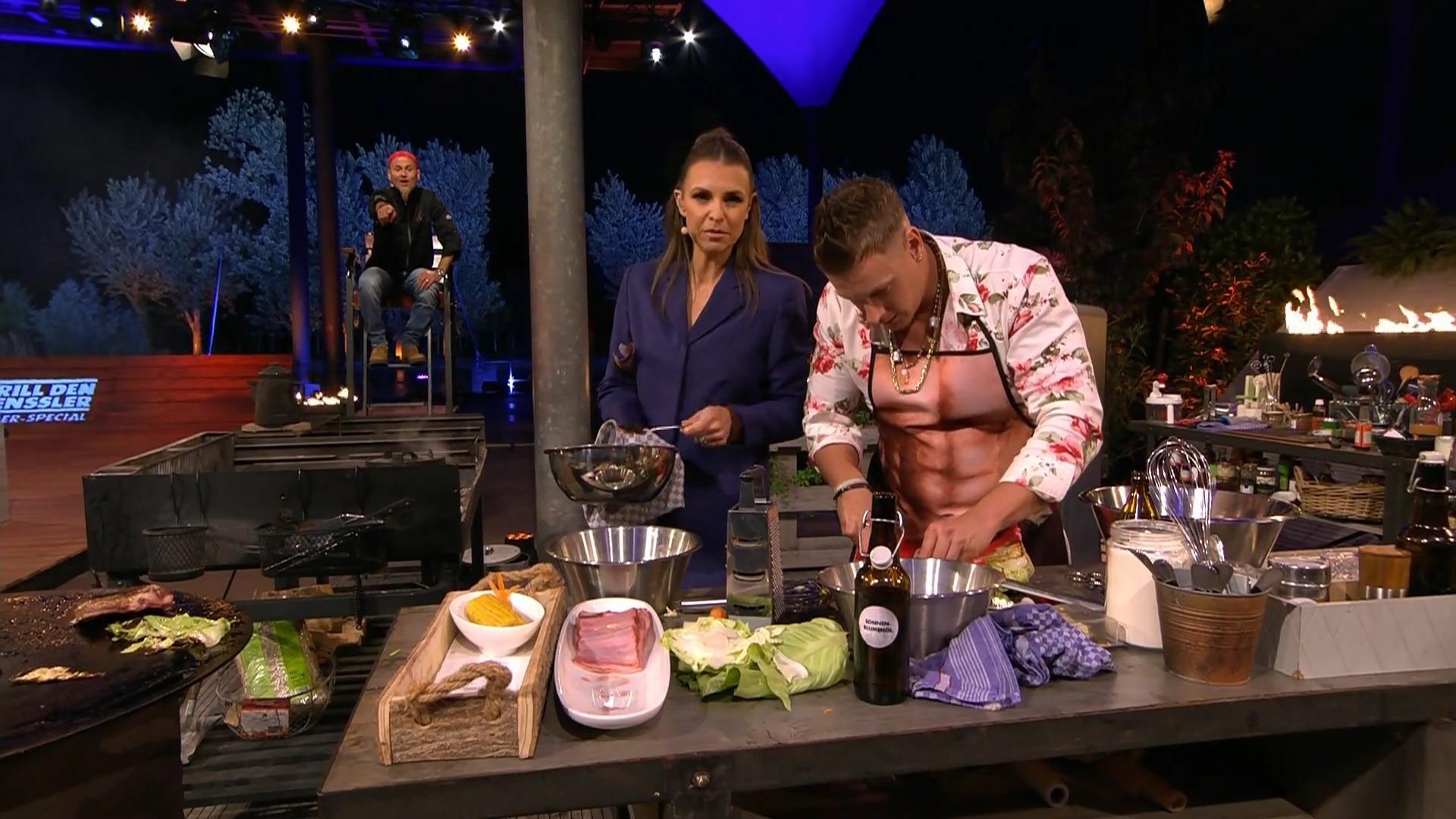 Steffen grillt für Calvin