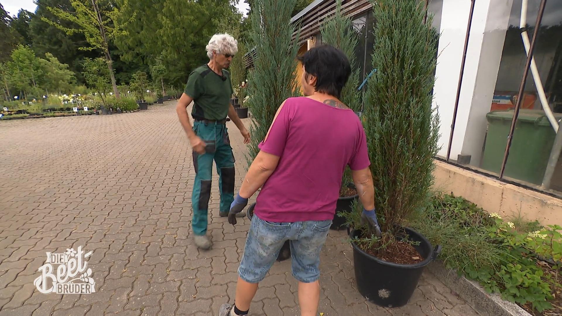 Iris und Ralf besorgen Pflanzen