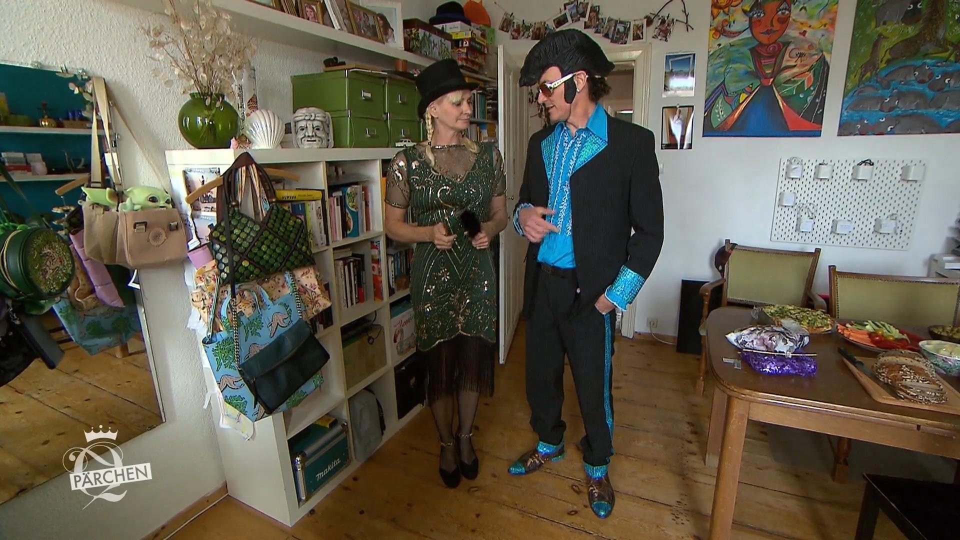 Artistin Marianna und Ehemann Michael bringen Zirkusflair in die Shoppingtour
