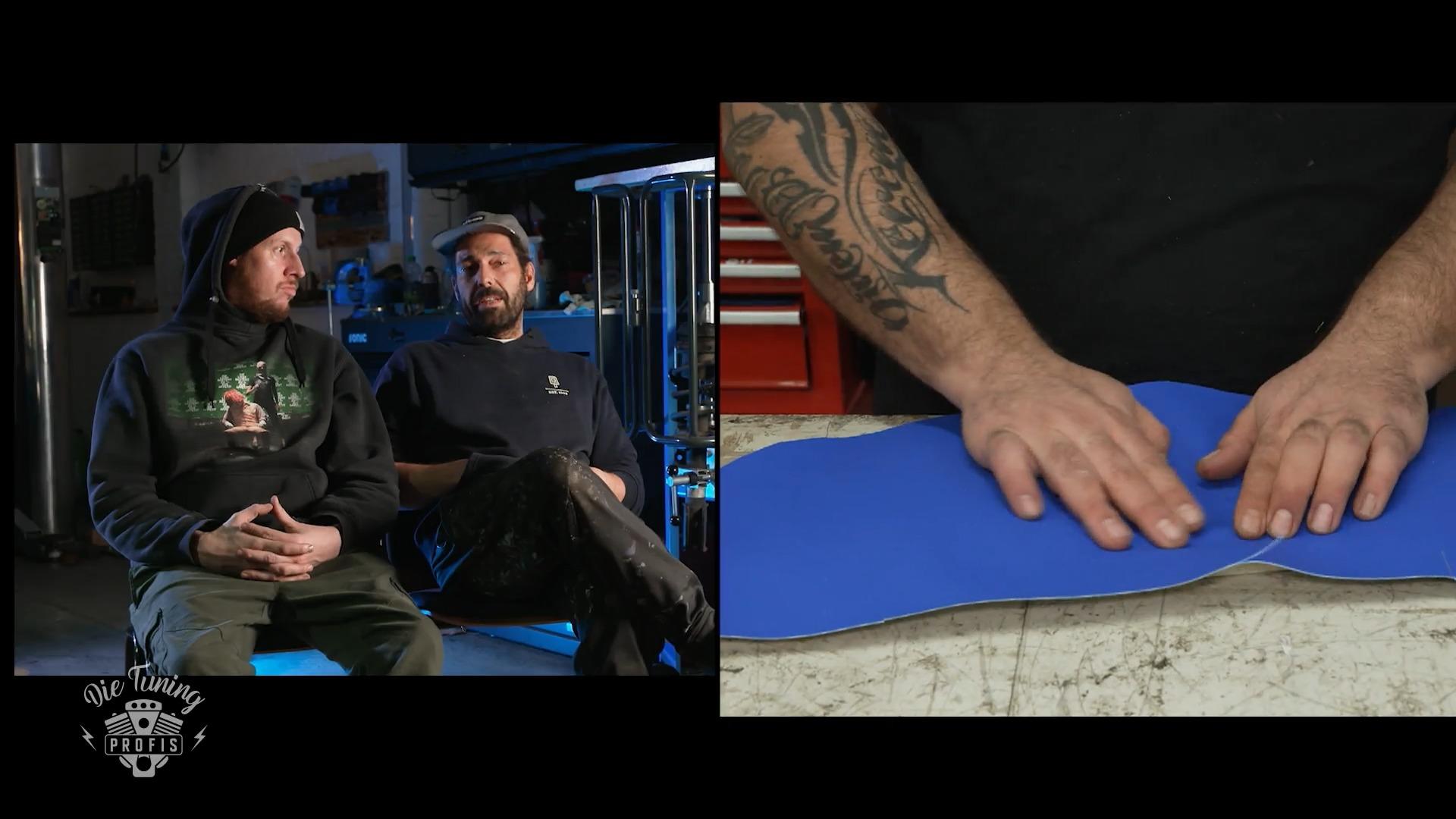 Der Opel bekommt sein neues Design – Feinarbeit beim Lackieren