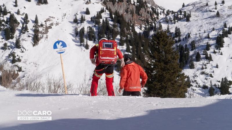 Rettung für Skifahrerin mit Fraktur