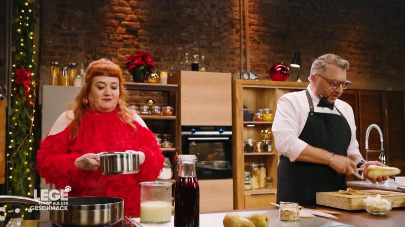 Lege bereitet den süßen Abschluss vor