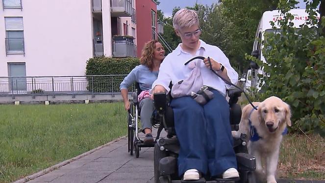 Assistenzhund Aidan tut alles für sein Frauchen