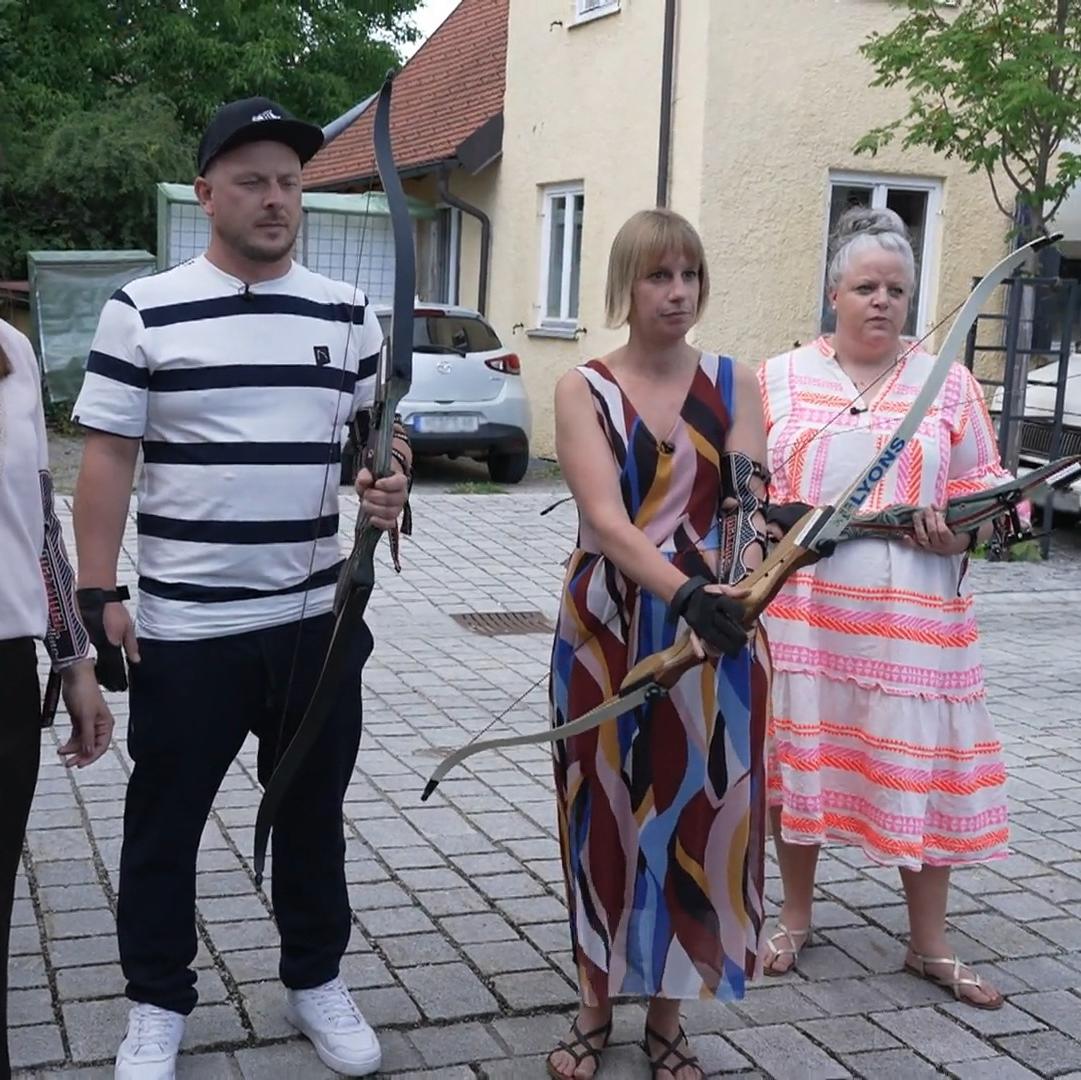 Peters Gäste spielen Robin Hood