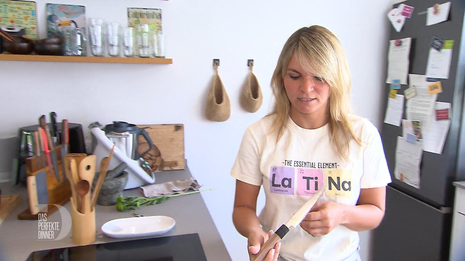 Was Larissa am Kochen liebt? Scharfe Messer!