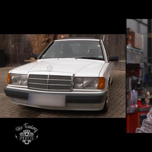 Ein alter Mercedes Benz 190E macht gleich zwei Generationen glücklich