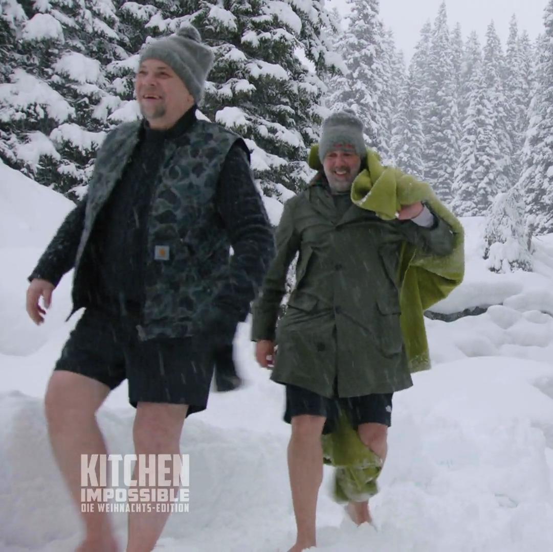 Eisbaden mit Mälzer und Trettl