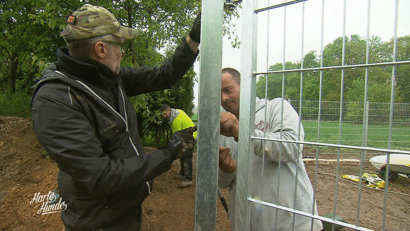 Letzter Feinschliff am Auslaufgehege