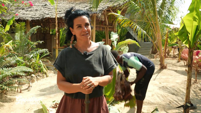 Anpacken für das Bananenrestaurant