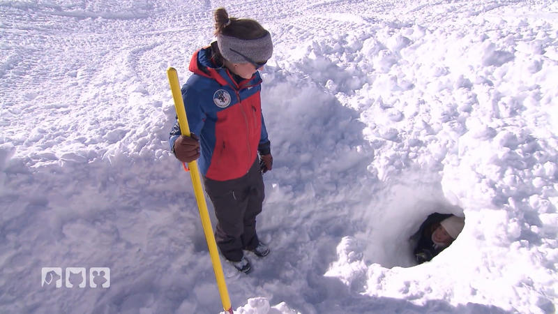 Floki sucht Kate im Schnee