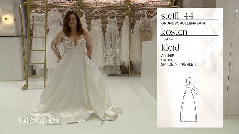 Braut Steffi hat ihr Kleid gefunden