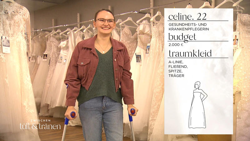 Celine sucht auf Krücken ihr Traumkleid – wird der Termin trotzdem ein Treffer?