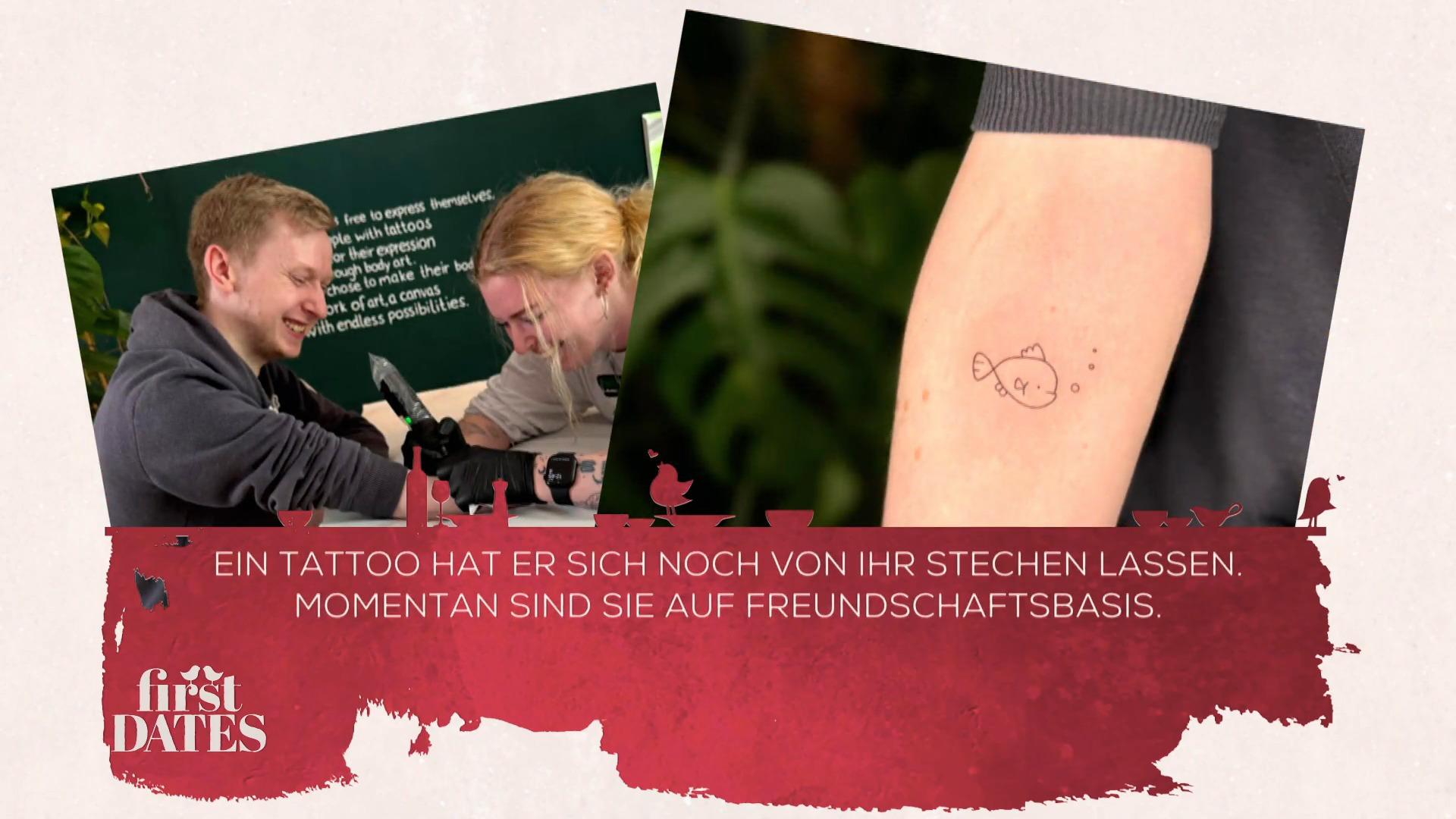 Jakob hat sich von Lea tätowieren lassen