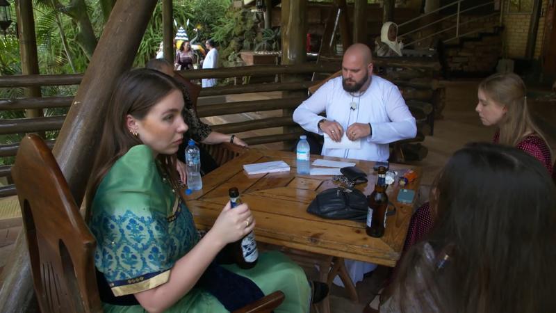 Bierpause für die Familie aus Deutschland